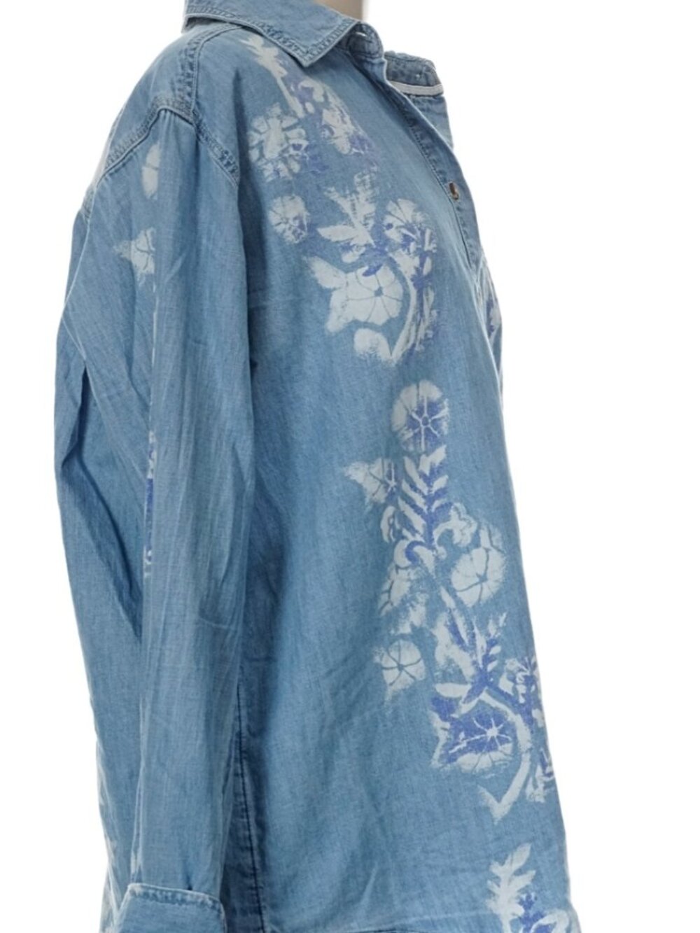 NWT Free People We The Free Airbrushed Blossom Shirt Coastal Cowgirl Sz M $198 - Picture 9 of 11